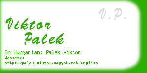 viktor palek business card